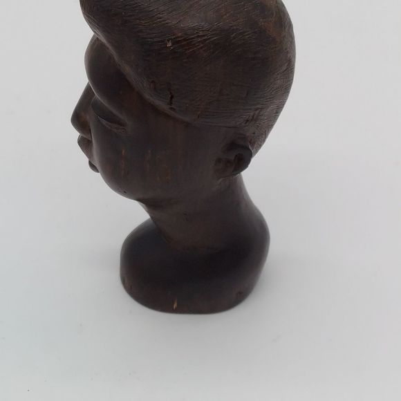 ‎Hand Carved Ebony Head - Picture 3 of 7